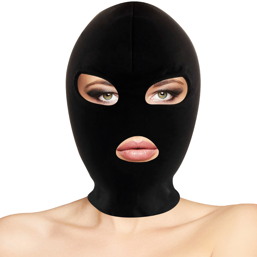 MASQUE DE SOUMISSION BOUCHE ET YEUX NOIR