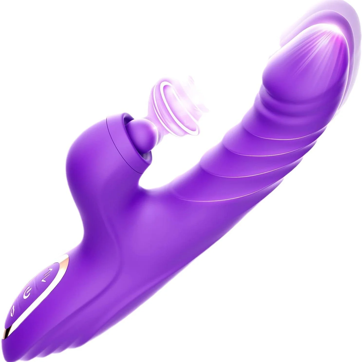Velvet Rechargeable Silicone Personal Massager with Suction Function - Image 17