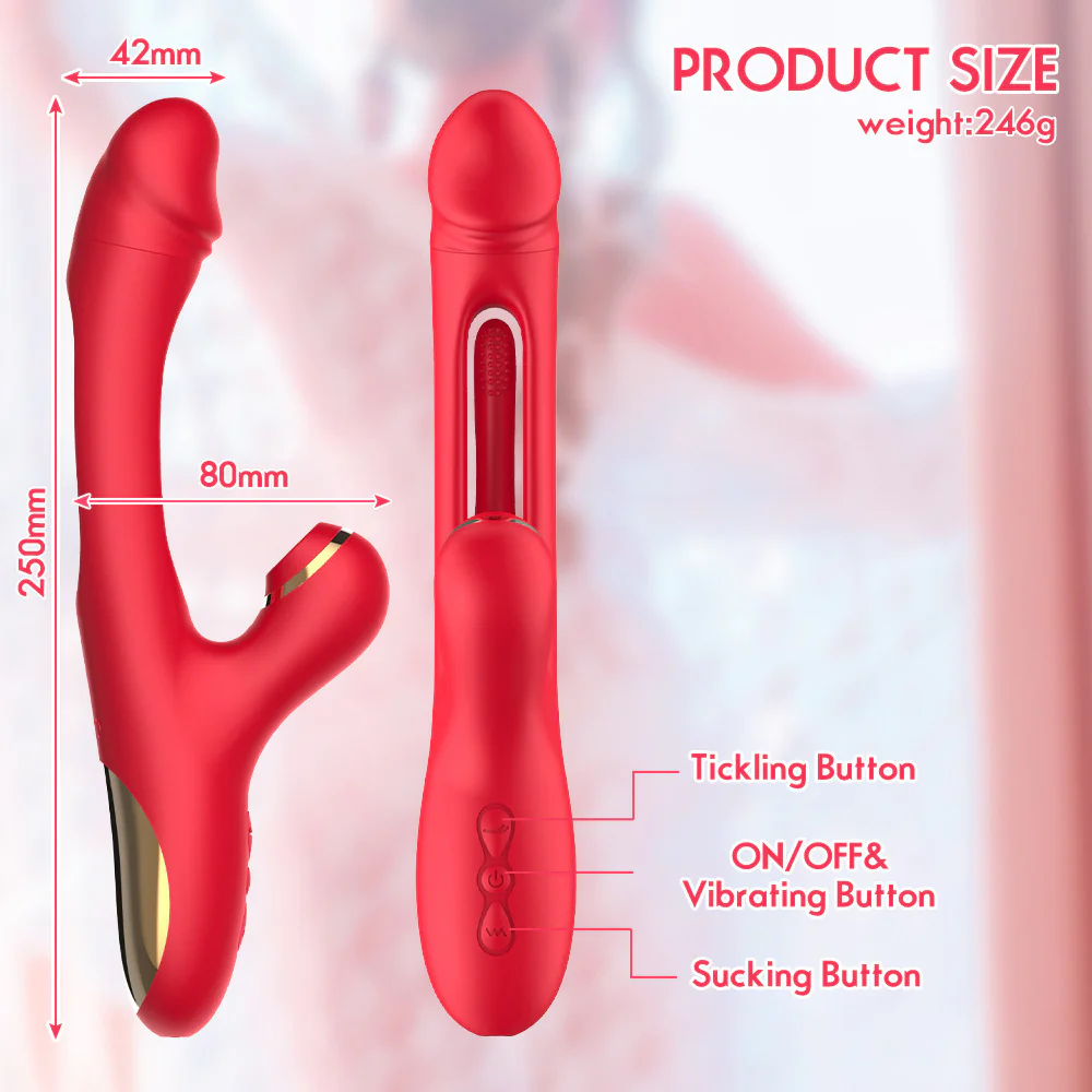 Velvet Rechargeable Silicone Personal Massager with Suction Function - Image 4